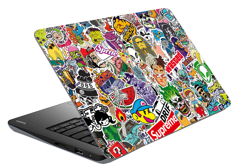 Sticker Bomb Laptop Skin Hey Casey